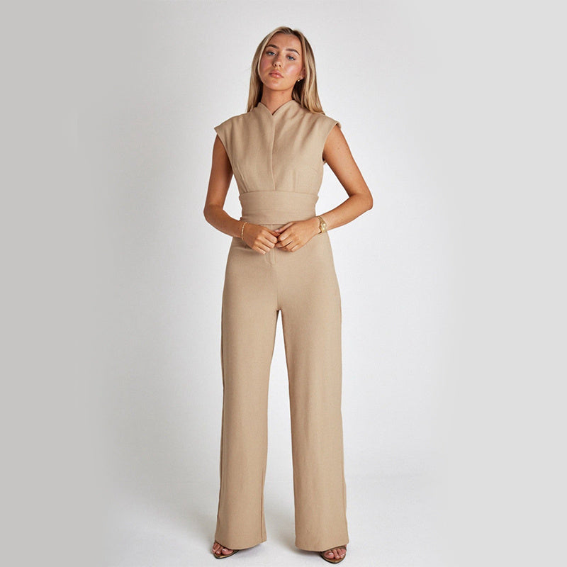Elegante jumpsuit met wijde pijpen voor de zomer - Stijlvol en comfortabel - PrizQ