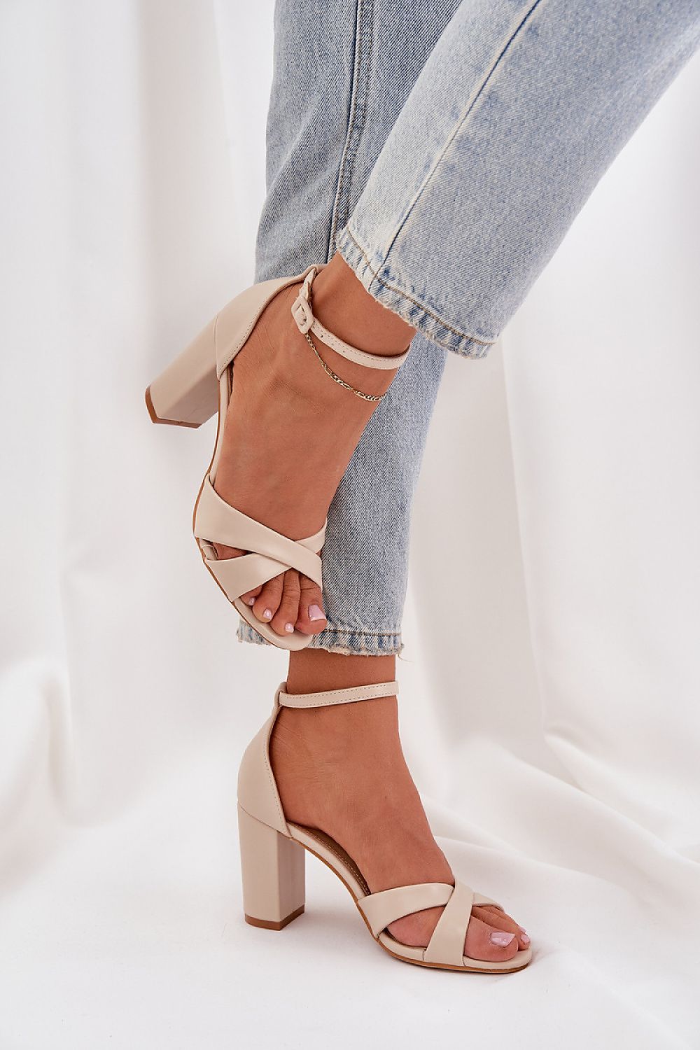 sandalen op hak model 210143 Step in style