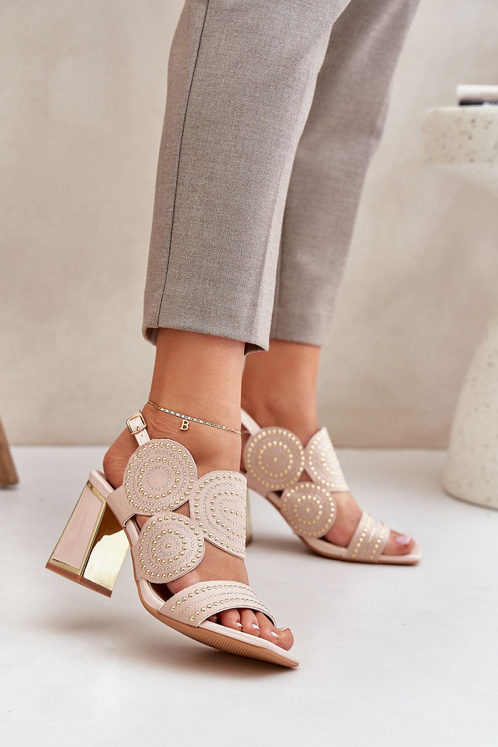 sandalen op hak model 210710 Step in style
