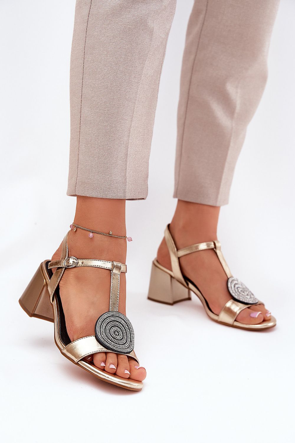 sandalen op hak model 211643 Step in style
