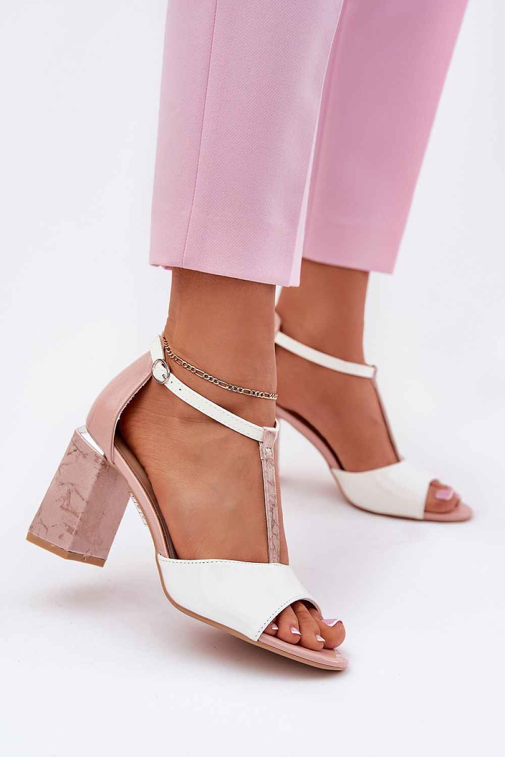 sandalen op hak model 213007