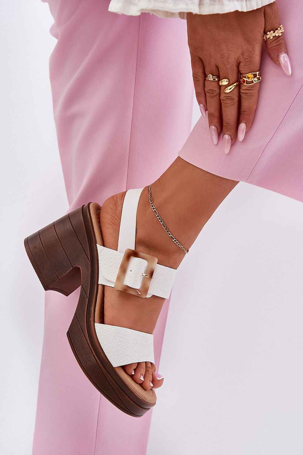 sandalen op hak model 213008