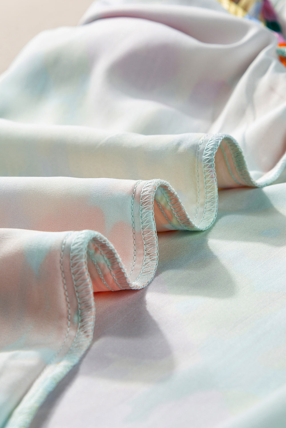 Multicolor Luipaard V-hals Kreukelblouse - PrizQ