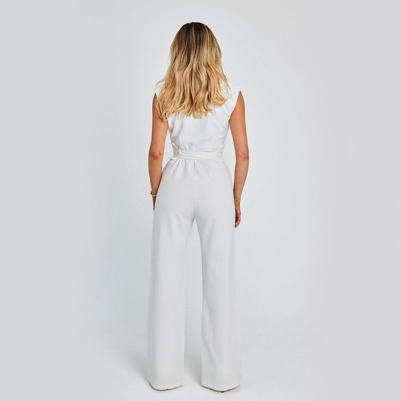 Elegante jumpsuit met wijde pijpen voor de zomer - Stijlvol en comfortabel - PrizQ