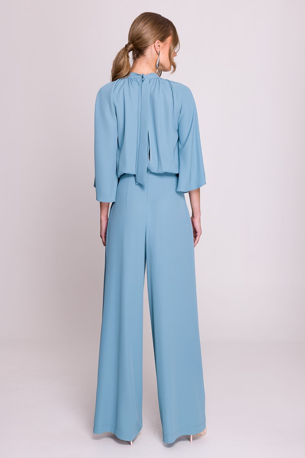 Elegante dames jumpsuit Serene Grace met kimonomouwen en wijde broekspijpen – stijlvol voor elke gelegenheid