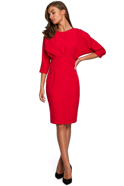 Vespera Éclisse jurk met kimonomouwen en kokerrok – Stylove dagjurk collectie