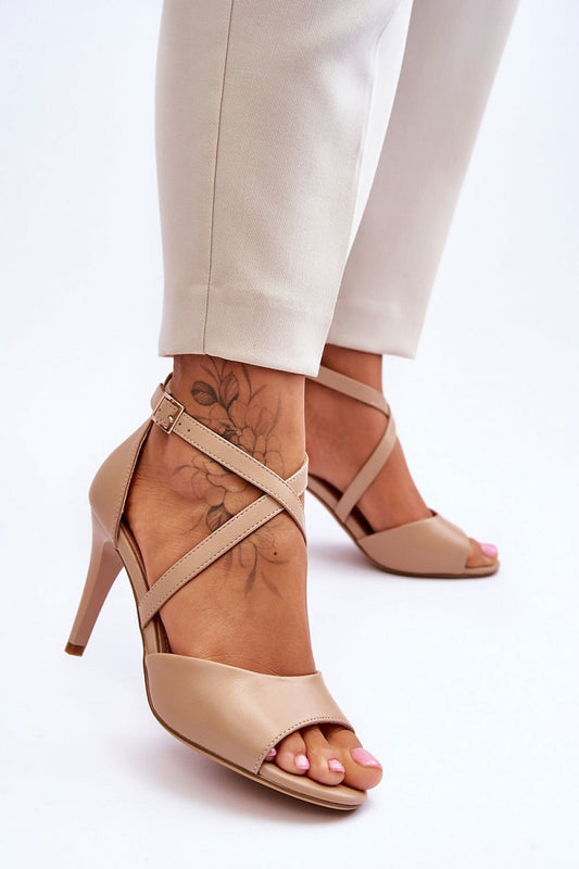 Lumière Élégante – luxe dames sandalen met enkelband, comfortleren binnenzool en open teen, stijlvol en elegant.