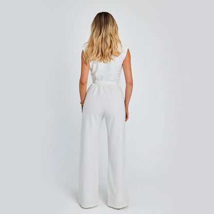 Elegante jumpsuit met wijde pijpen voor de zomer - Stijlvol en comfortabel - PrizQ
